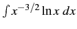 $\int x^{-3/2}\ln x\ dx$